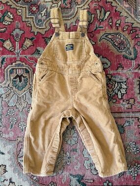 OshKosh B'gosh Tan Corduroy Overalls with Front Pocket